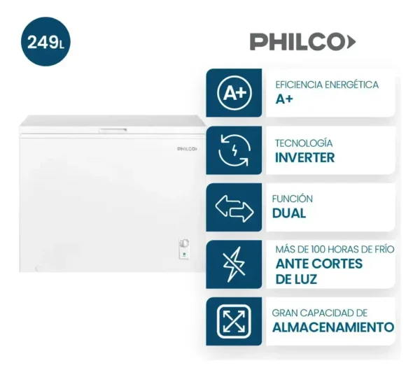 Freezer Horizontal PHCH249BI Inverter 250 litros PHILCO