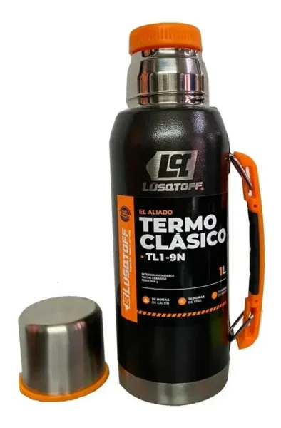 Termo Camping TL19N 1L INOX NEGRO LUSQTOFF