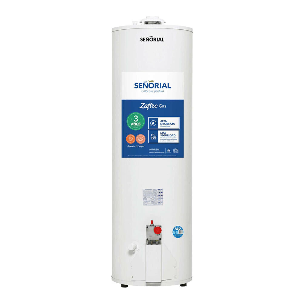 Termotanque 120 Litros Zafiro Multigas SEÑORIAL