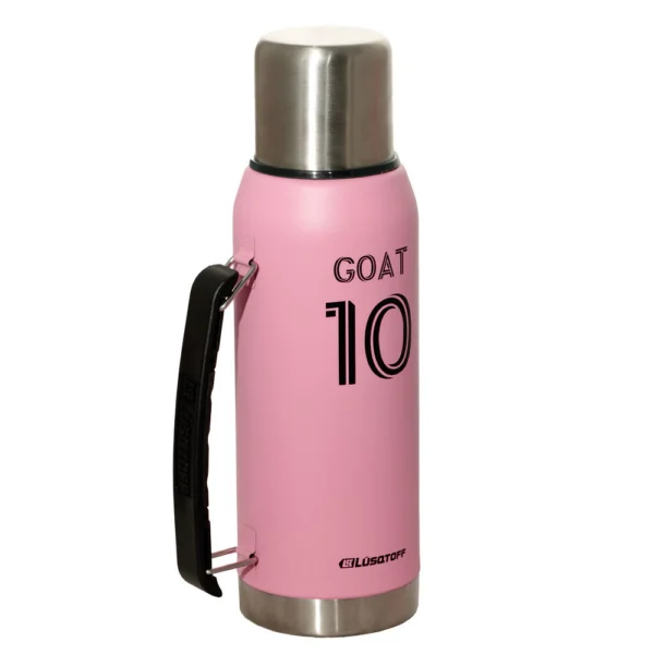 Termo de mate , acero inoxidable ,capacidad 1LTS .Modelo TL1-9R ROSADO. Marca LUSQTOFF