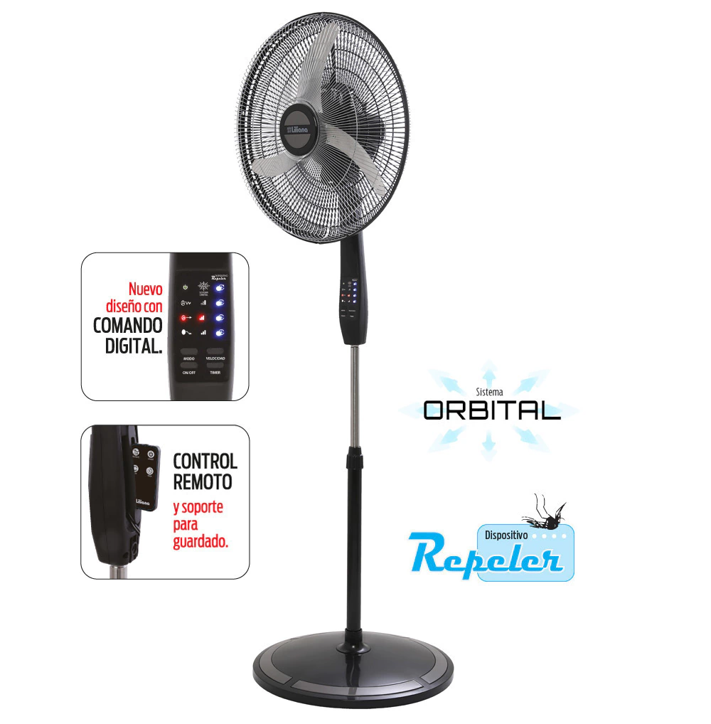 Ventilador de Pie 20" VPD20R DIGITAL P/CROM LILIANA