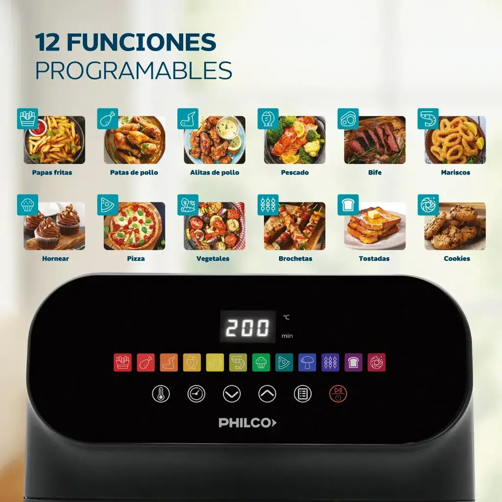 Freidora de aire FR259PHP DIGITAL 9 Litros PHILCO