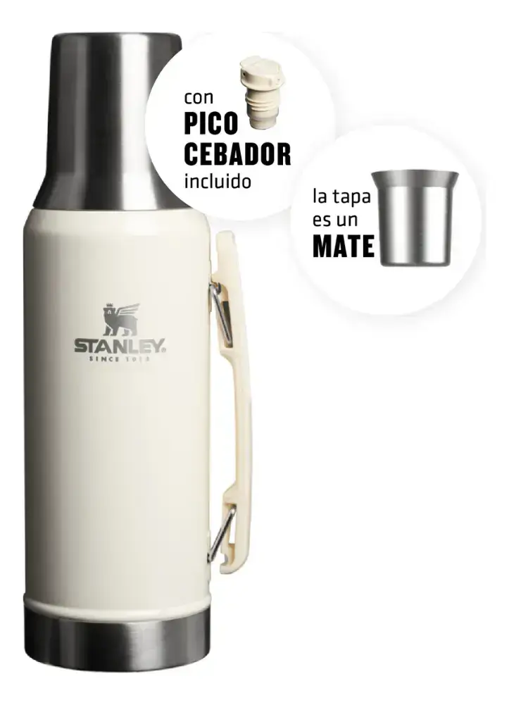 Termo Stanley Mate System 1.2l Cream Gloss Con Pico Cebador