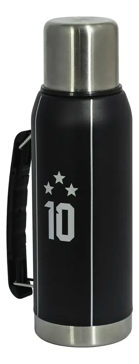 Termo de mate TL1-9N3E 3 ESTRELLAS 1 Litro Negro LUSTQOFF