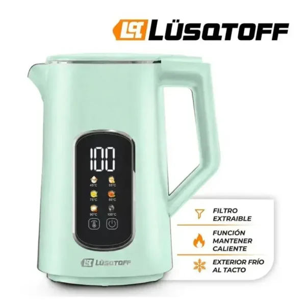 Pava eléctrica LQ-PV806 Color MENTA 1.7 Litros LUSQTOFF